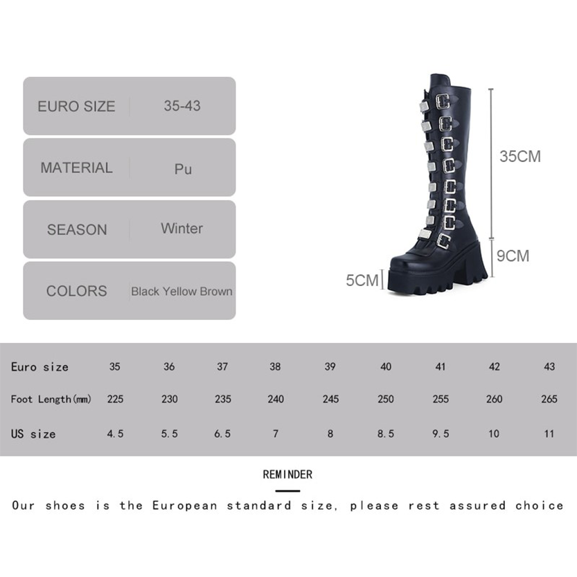 Funki Findz | Boots | Women's Gothic Buckle Plate Platform Boot