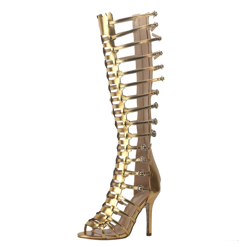 Funki Findz | Boots | Women's Roman Gladiator Lace Up Stilettos