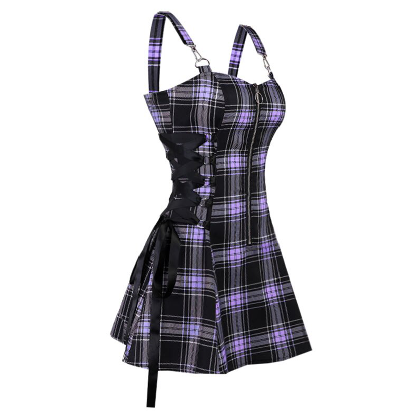 Funki Findz | Dresses | Women's Fairy Grunge Plaid Mini Dress