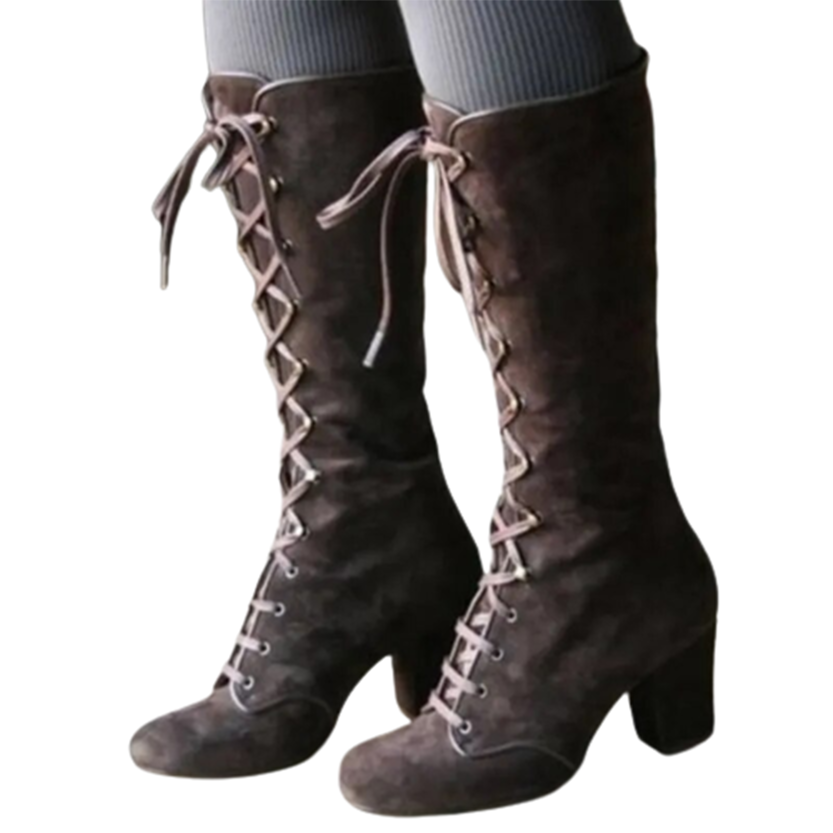 Funki Findz | Boots | Women's Steampunk Lace Up Granny Boots