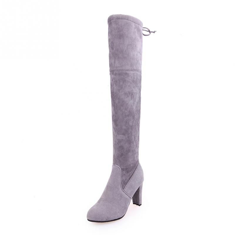 Funki Findz | Boots | Women's Slim Over Knee High Suede Boots