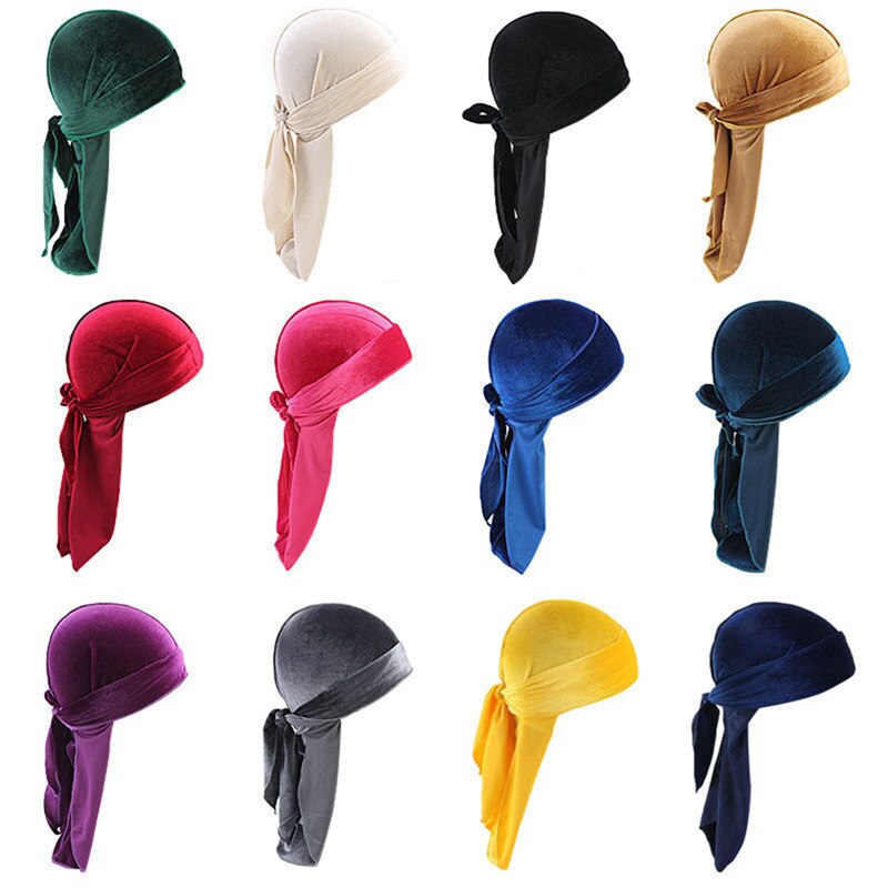 Funki Findz | Durags | Doo Rag | Unisex Long Velvet Skull Cap 2 Pcs