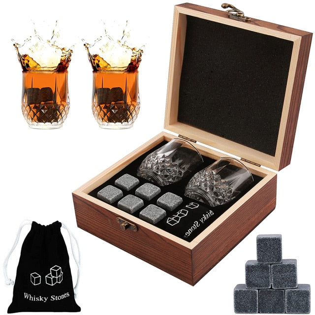 Funki Findz | Whisky Stones Gift Set | Glasses and Rocks Set