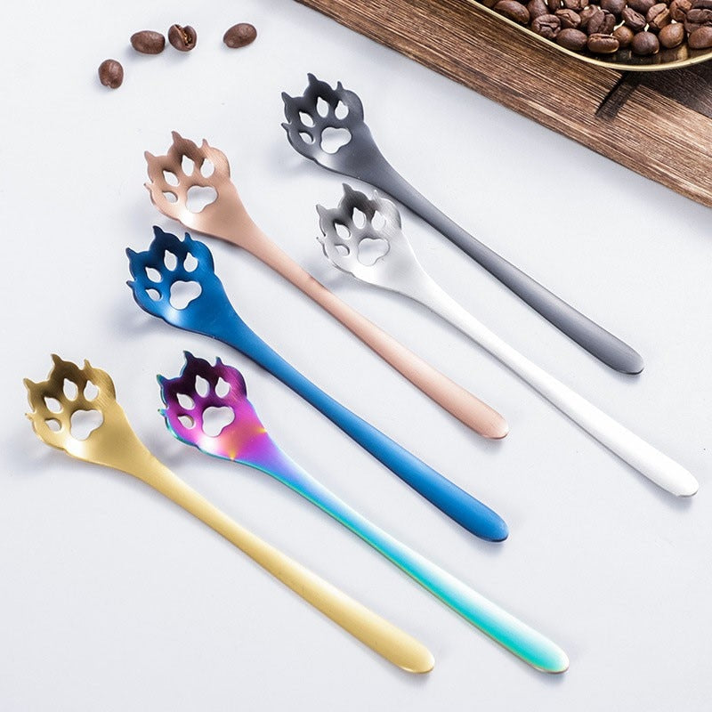 Funki Findz | Spoons | Cute Cat Paw Coffee Spoons 5 Pcs Set