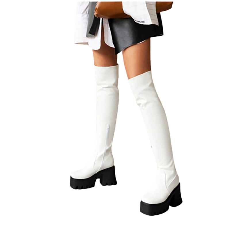 Funki Findz | Boots | Women's Chunky Heel Over the Knee Boots