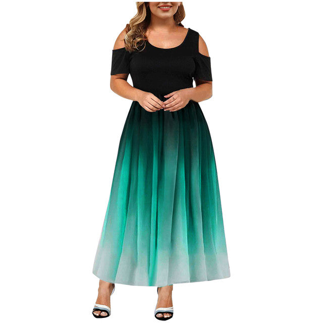 Funki Findz | Dresses | Women's Plus Size Prom Gradient Dress
