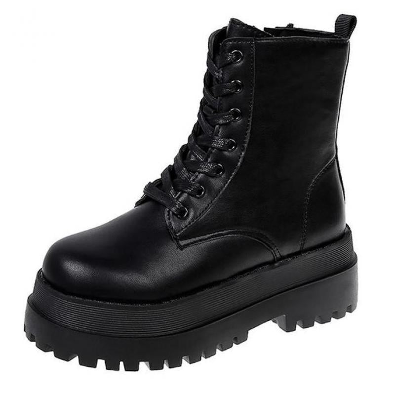 Funki Findz | Boots | Women's White Platform Ankle Boots