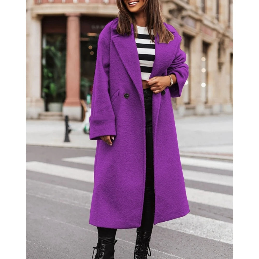 Women's Purple Long Winter Jacket