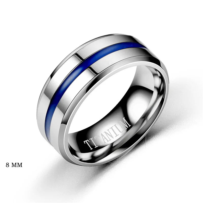 Funki Findz | Rings | Men's Women's Titanium Blue Groove Ring
