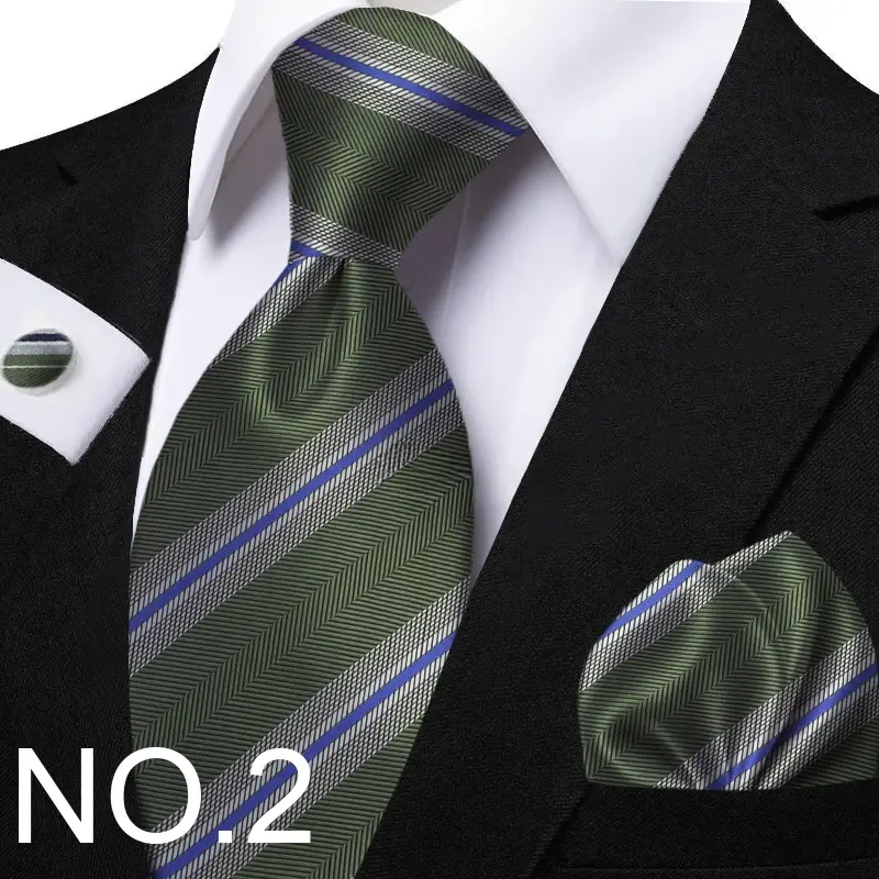 Funki Findz | Neckties | Men's Classic Striped Jacquard Tie Set