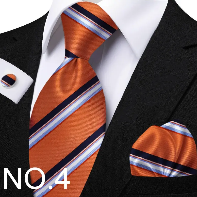 Funki Findz | Neckties | Men's Classic Striped Jacquard Tie Set