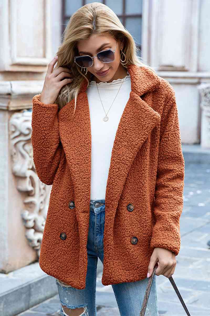 Funki Findz | Jackets | Women's Full Lapel Collar Sherpa Coat