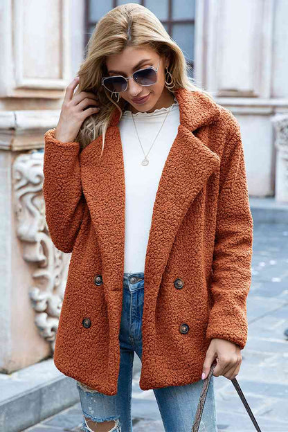 Funki Findz | Jackets | Women's Full Lapel Collar Sherpa Coat