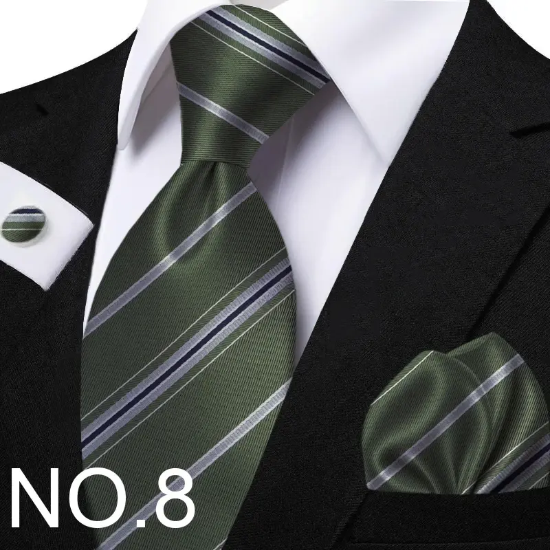 Funki Findz | Neckties | Men's Classic Striped Jacquard Tie Set