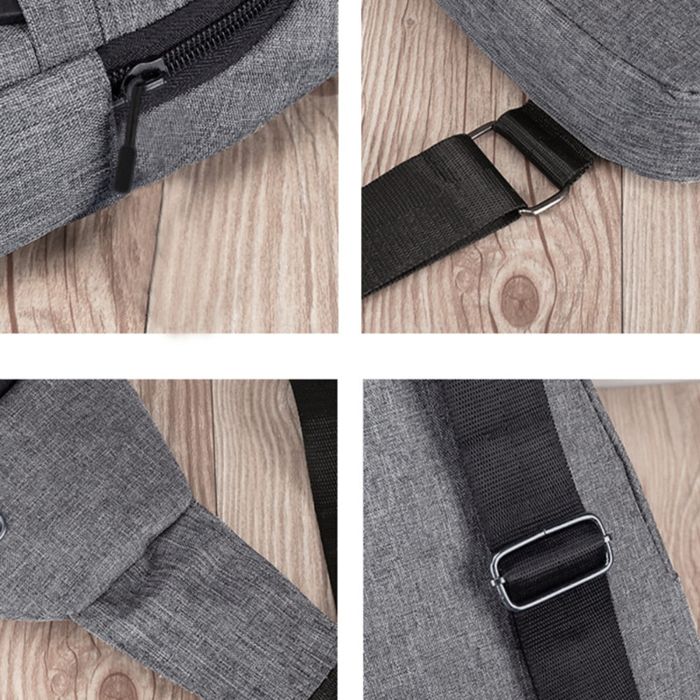 Funki Findz | Bags | Canvas Multi Pocket Crossbody Chest Bag