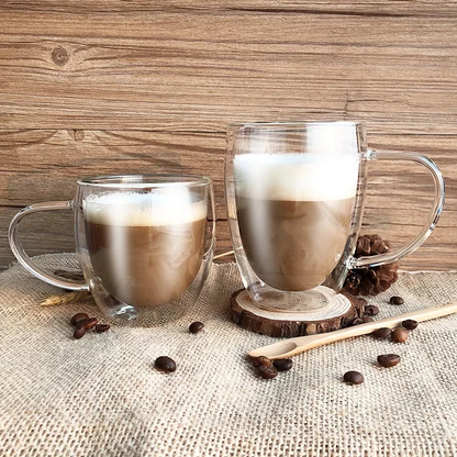 Funki Findz | Cups | Glass Double Wall Borosilicate Mug 2/3/4