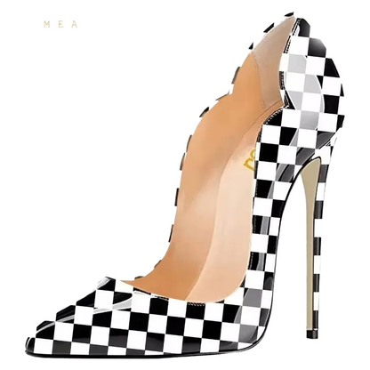 Funki Findz | Shoes | Women's Colored Checkered Patent High Heels