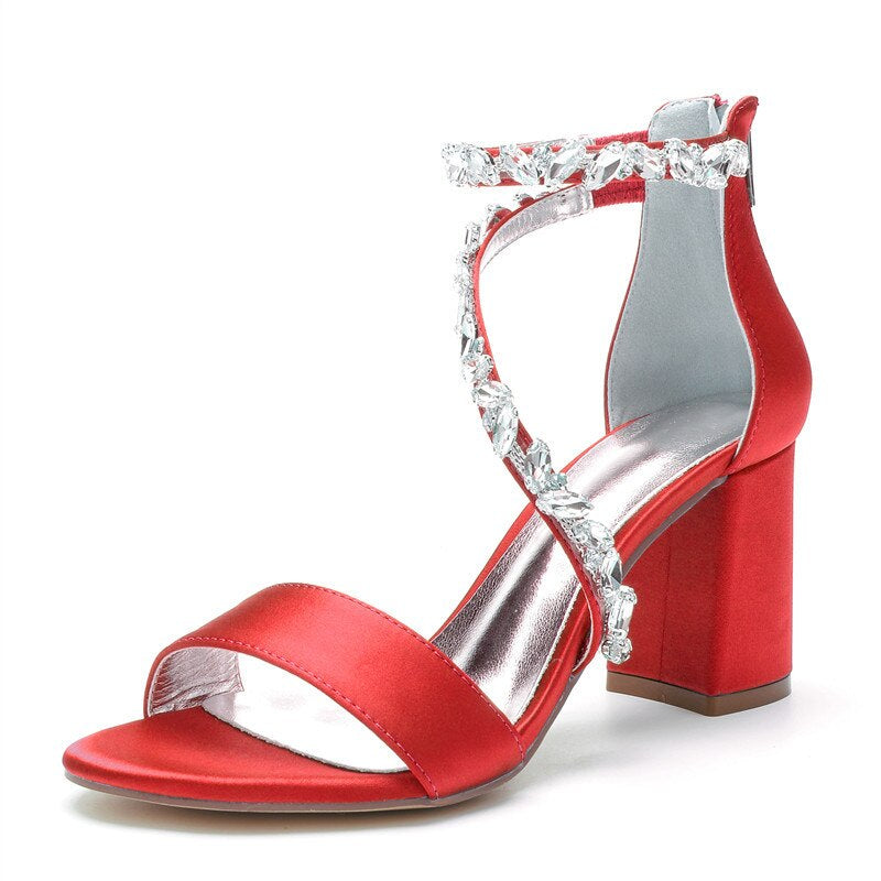 Funki Findz | Shoes | Women's Crystal Silk Wedding Sandals