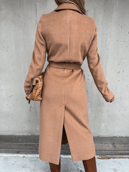 Funki Findz | Jackets | Women's Elegant Long Tie Belt Overcoats
