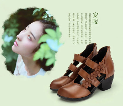 Funki Findz | Shoes | Women's Gothic Leather Low Heel Wedges