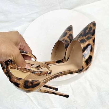 Funki Findz | Shoes | Women's Patent Leopard Stiletto Sandals