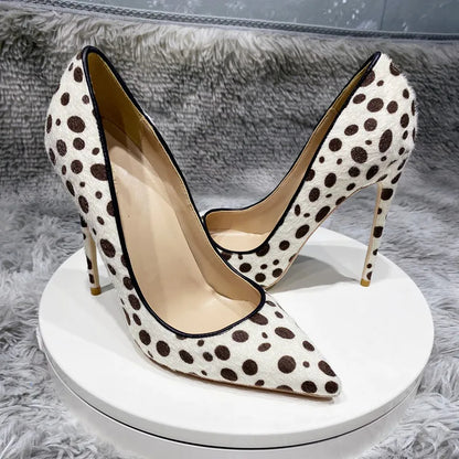 Funki Findz | Shoes | Women's White Black Spotted Heels