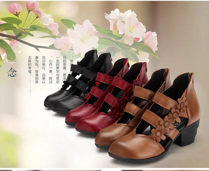 Funki Findz | Shoes | Women's Gothic Leather Low Heel Wedges