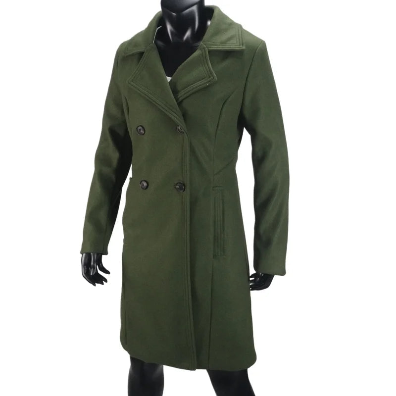 Funki Findz | Jackets | Women's Slim Fit Double Breast Overcoat