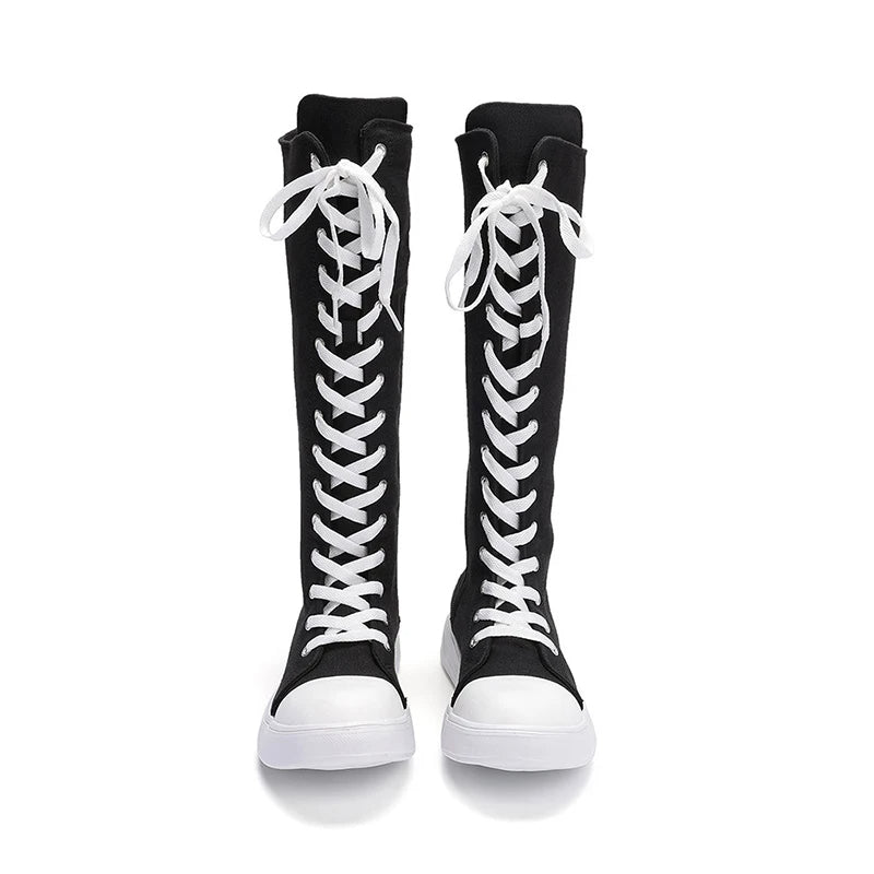 Funki Findz | Boots | Women's Streetwear Lace Up Canvas Boots