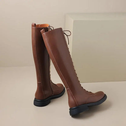 Funki Findz | Boots | Women's Real Leather Lace Up Riding Boot