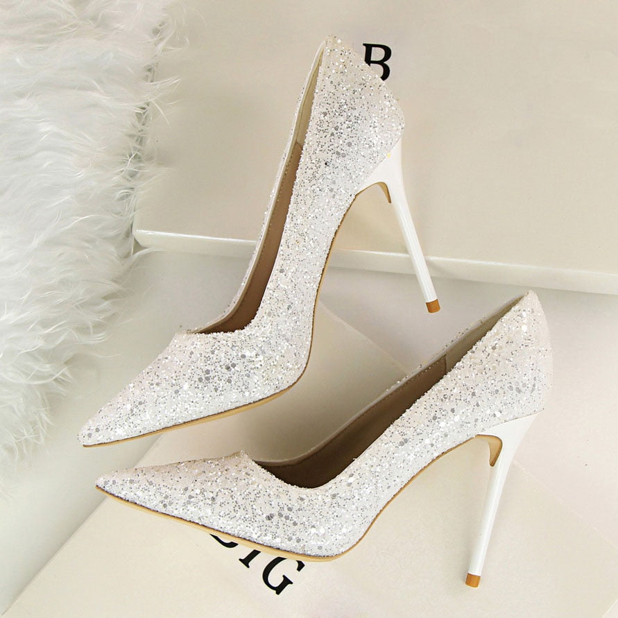 Funki Findz | Shoes | Women's High Heel Glitter Prom Pumps