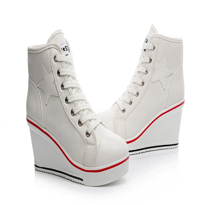 Funki Findz | Boots | Women's Canvas Elevator Platform Sneaker