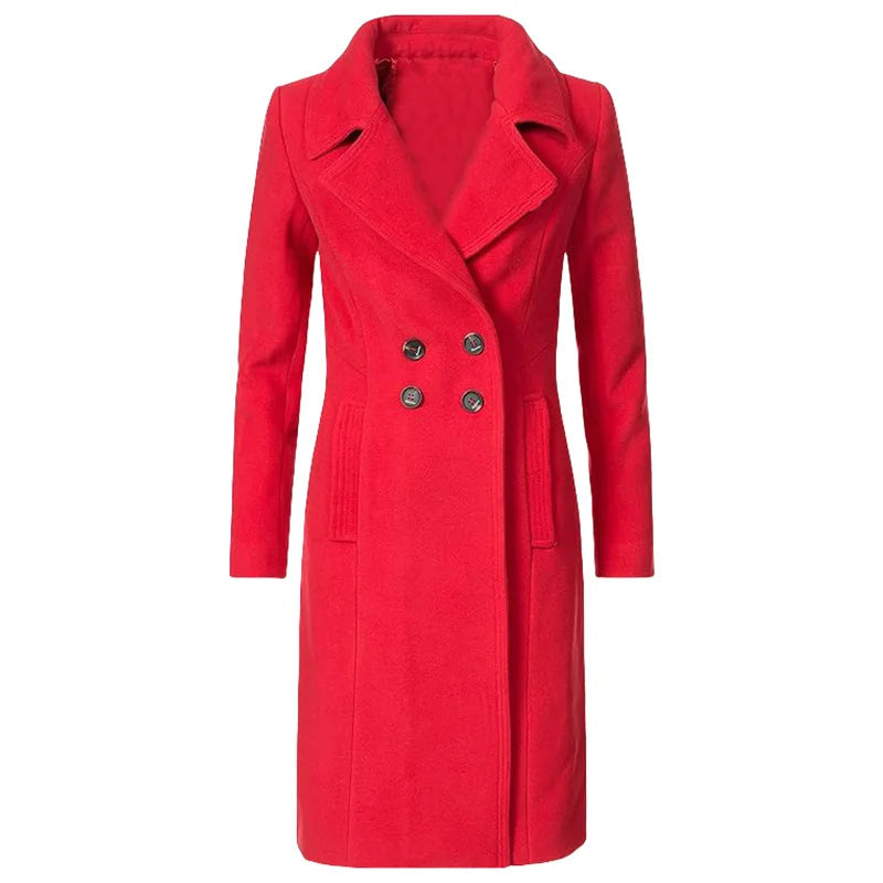 Funki Findz | Jackets | Women's Slim Fit Double Breast Overcoat
