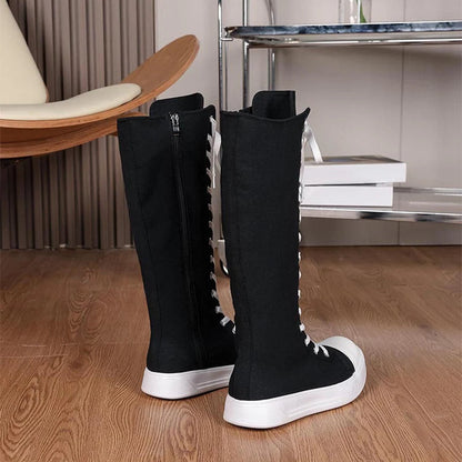Funki Findz | Boots | Women's Streetwear Lace Up Canvas Boots