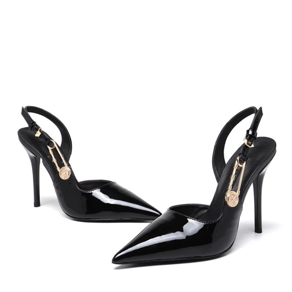 Funki Findz | Shoes | Women's Metallic Beaded High Slingbacks