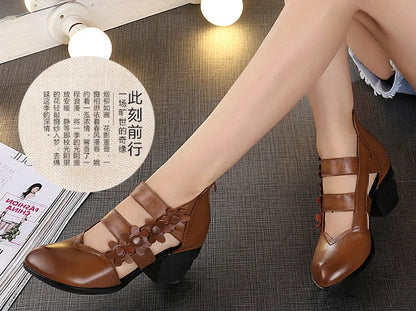 Funki Findz | Shoes | Women's Gothic Leather Low Heel Wedges