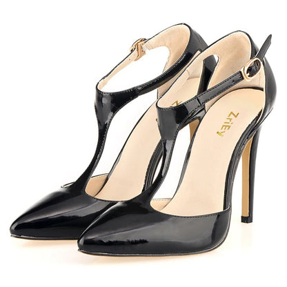Funki Findz | Shoes | Women's Super High  Heel T-Strap Stilettos