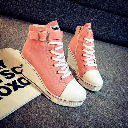 Funki Findz | Boots | Women's High Top Platform Wedge Sneaker