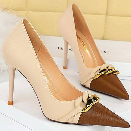 Funki Findz | Shoes | Women's Two Toned Buckle Toe Pumps