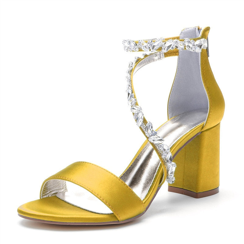 Funki Findz | Shoes | Women's Crystal Silk Wedding Sandals