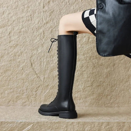 Funki Findz | Boots | Women's Real Leather Lace Up Riding Boot