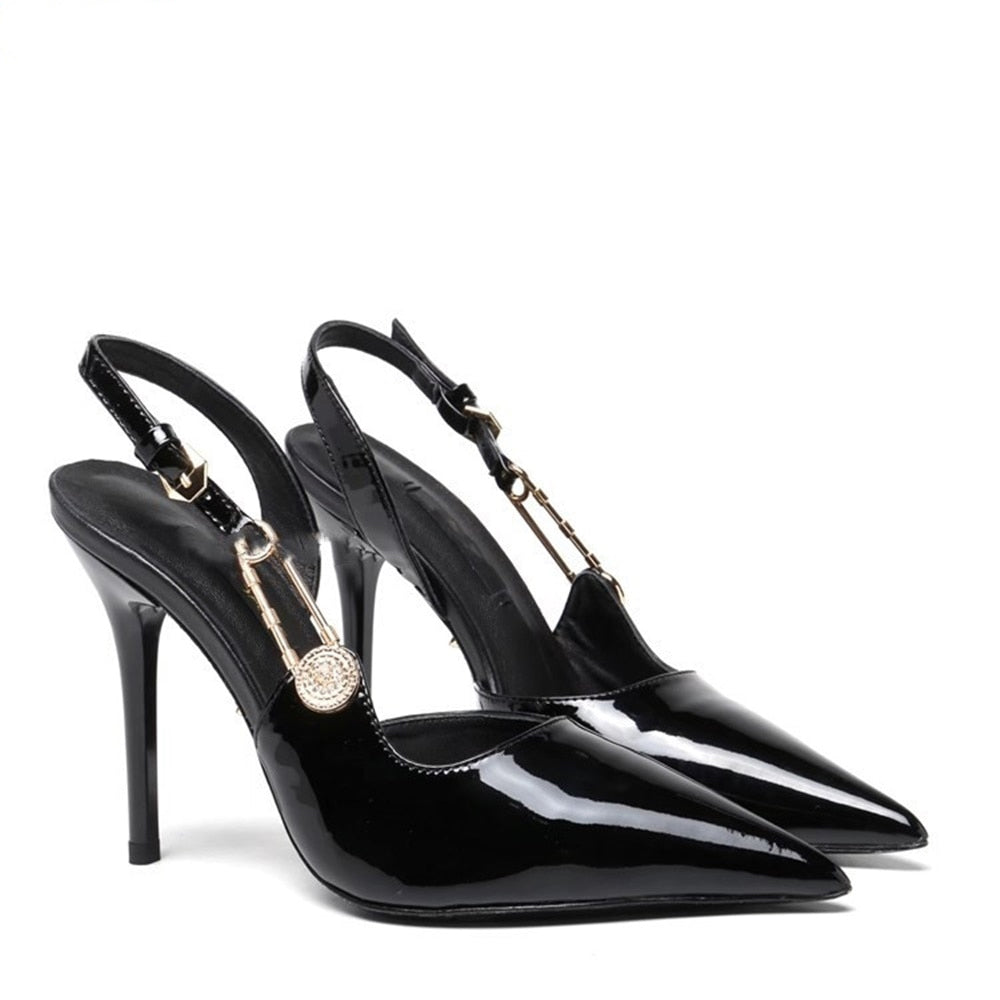 Funki Findz | Shoes | Women's Metallic Beaded High Slingbacks