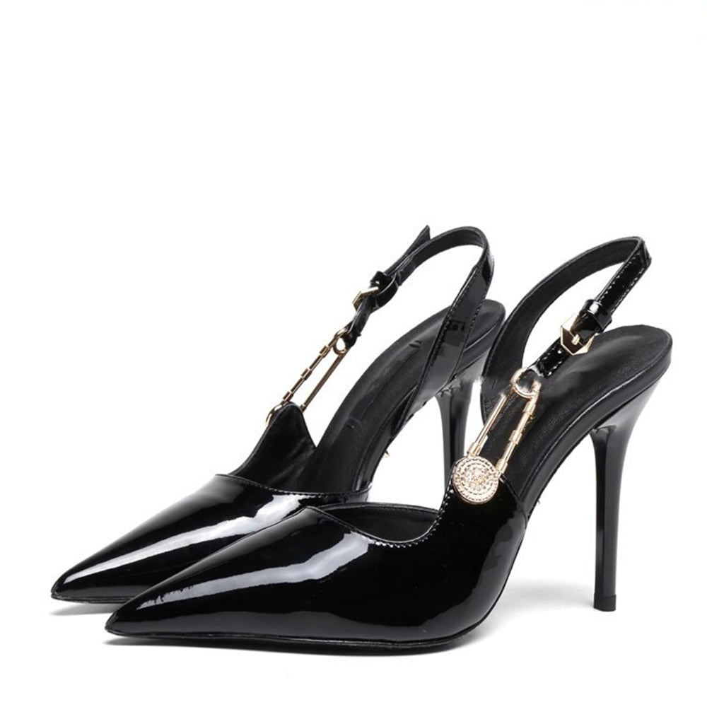 Funki Findz | Shoes | Women's Metallic Beaded High Slingbacks