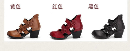 Funki Findz | Shoes | Women's Gothic Leather Low Heel Wedges