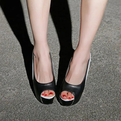 Funki Findz | Shoes | Women's Formal 2 Toned Block Heel Shoes