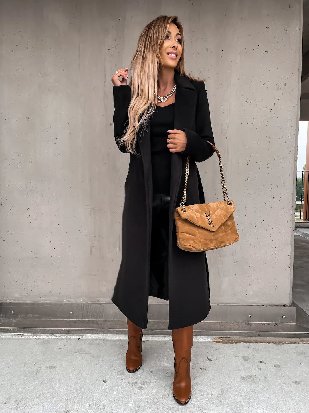 Funki Findz | Jackets | Women's Elegant Long Tie Belt Overcoats
