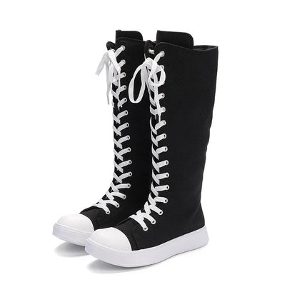 Funki Findz | Boots | Women's Streetwear Lace Up Canvas Boots