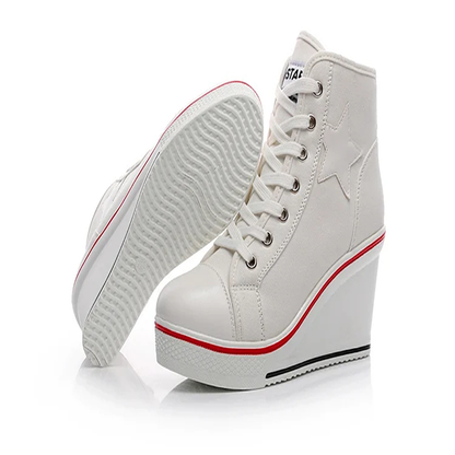 Funki Findz | Boots | Women's Canvas Elevator Platform Sneaker