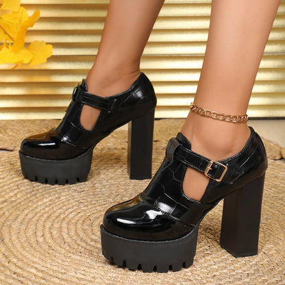 Funki Findz | Shoes | Women's High Block Heeled Mary Janes