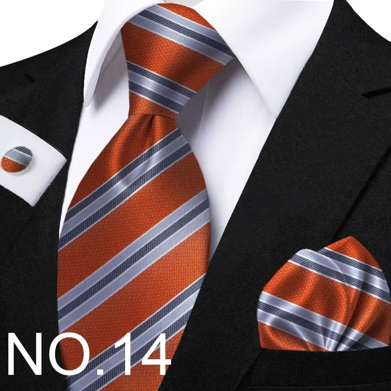 Funki Findz | Neckties | Men's Classic Striped Jacquard Tie Set